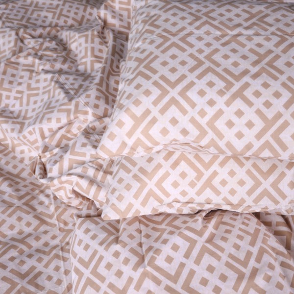 Фото - Комплект постельного белья MirSon Ranforce Elite 17-0948 Abstract Beige 220х240 (2200013165002)